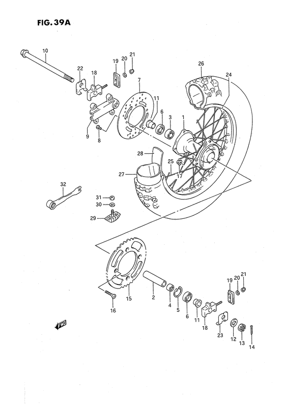 Rear wheel complete assy