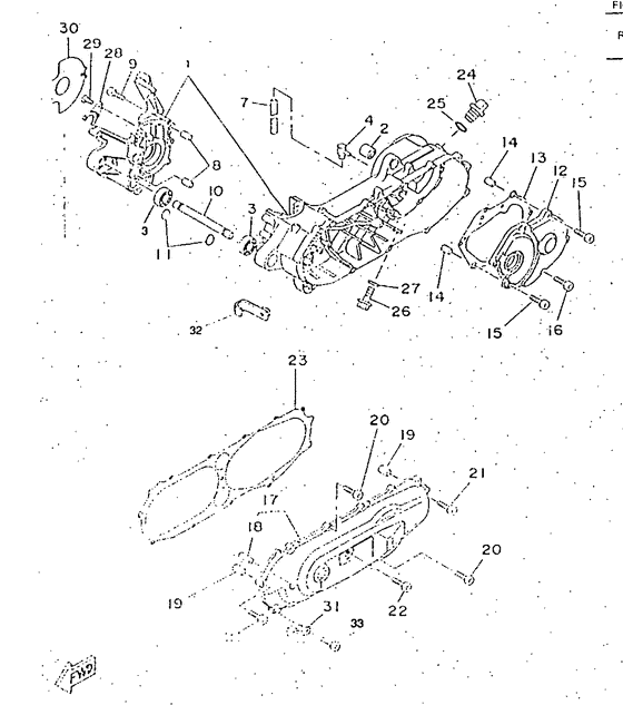 CW50RS Картер двигателя