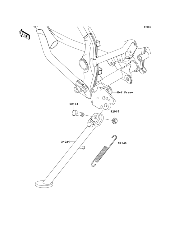 KLX125 Подножка