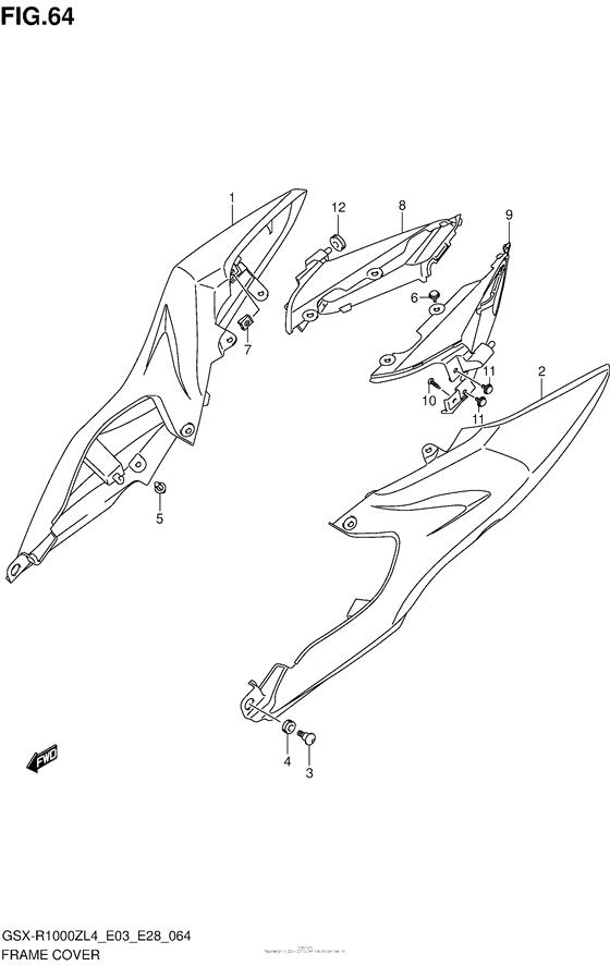 GSX-R1000Z Обтекатель рамы