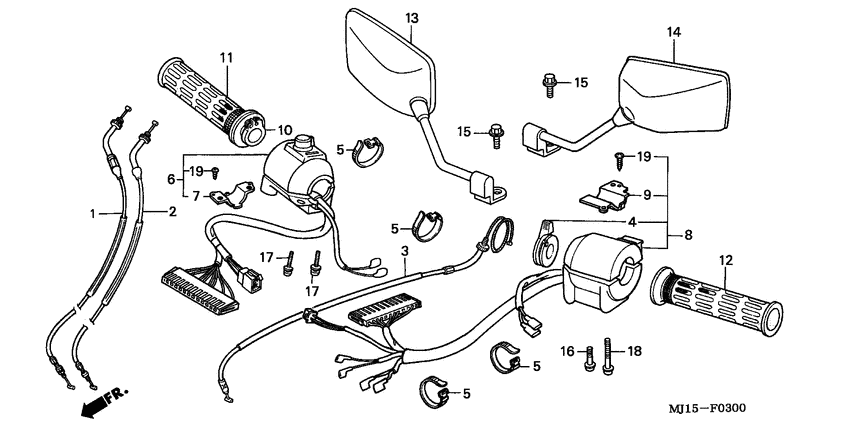 Handle lever/switch/cable