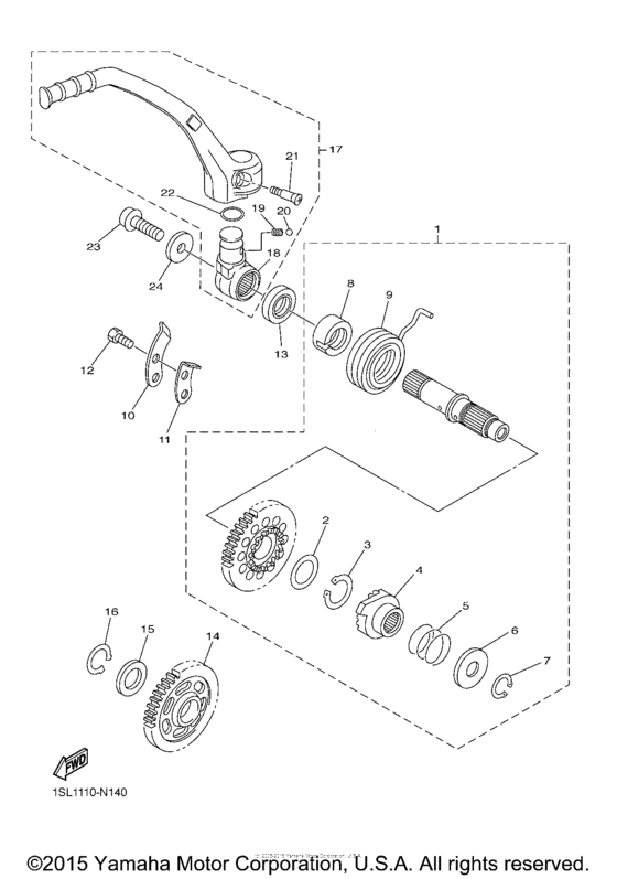 YZ450FFL Стартер