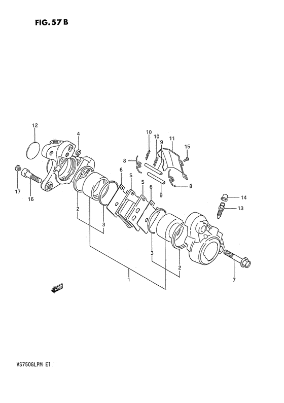 VS750 Передний суппорт