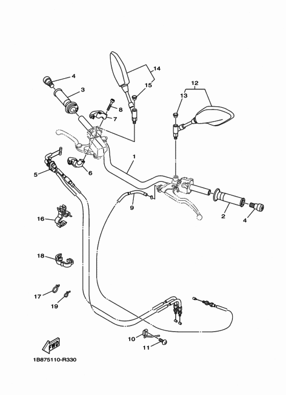 Steering handle & cable