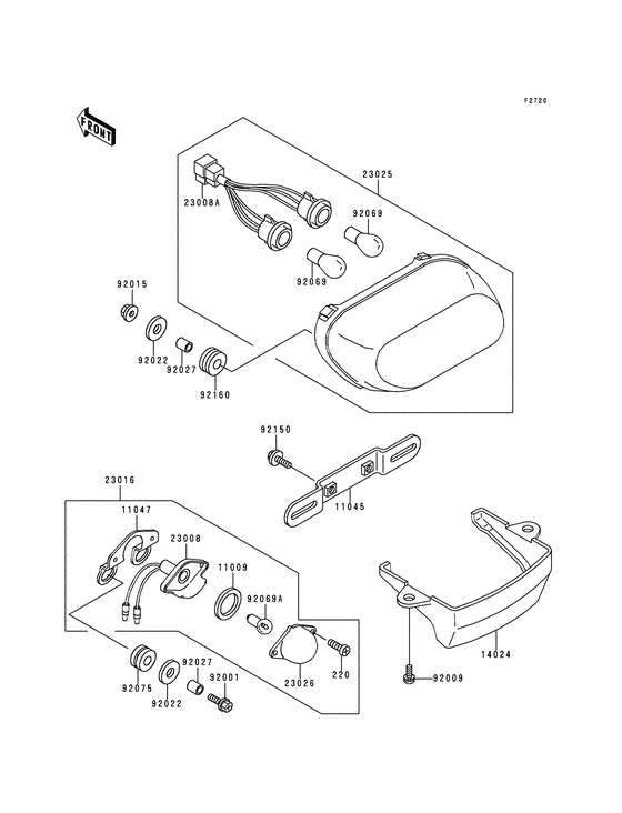 ZX600 Taillight unit ass`y