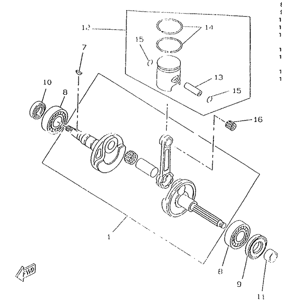 CW50RSP Коленчатый вал и поршни
