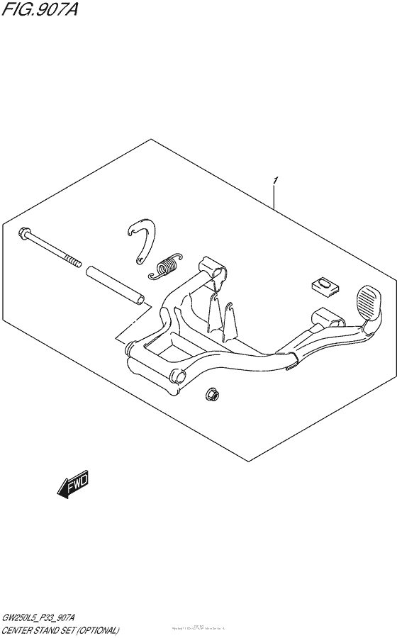 GW250 Центральная подножка (опционально)