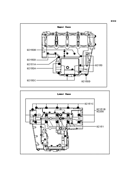 ZR750 Болты крепления картера