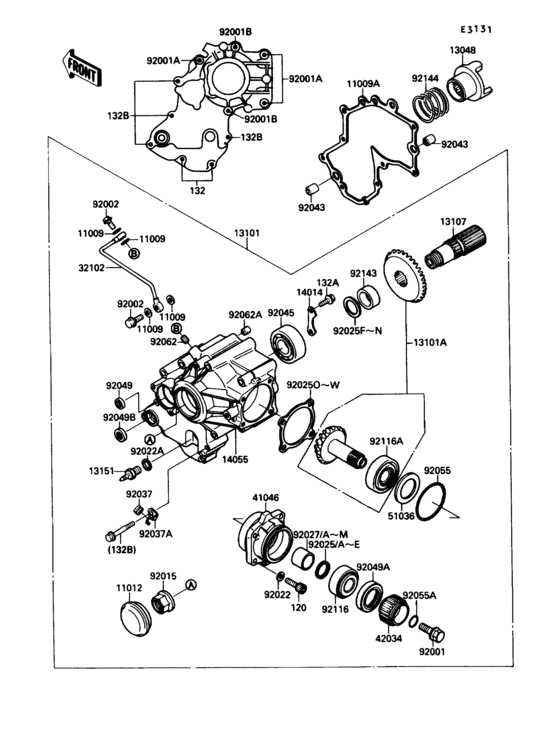 Front bevel gear(1/2)