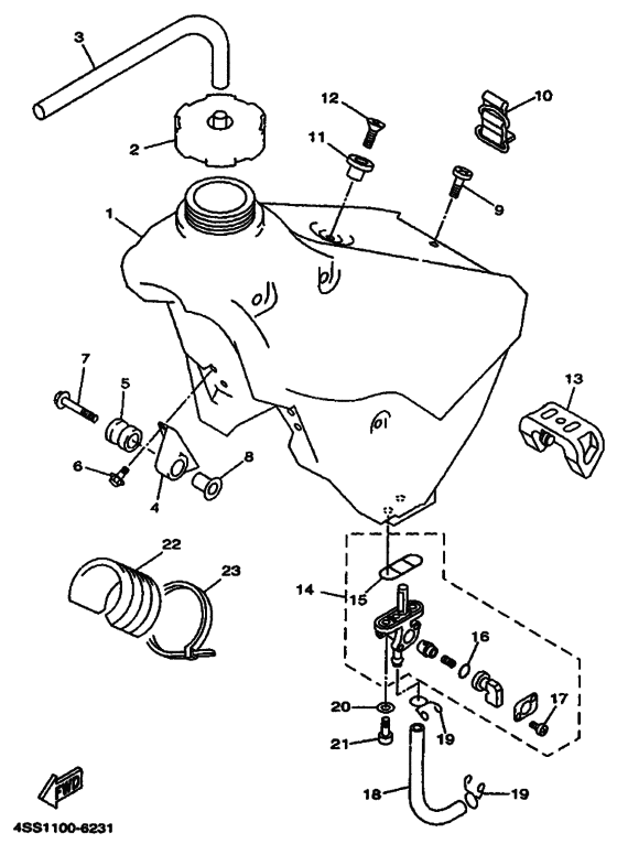 YZ125 YZ125H Tank fuel