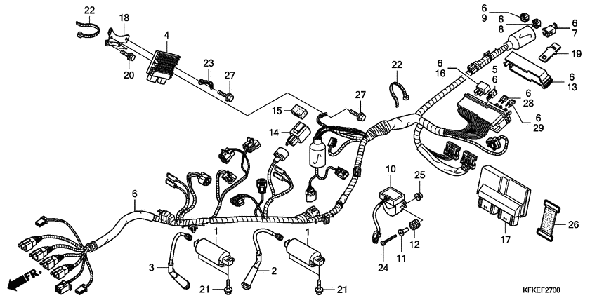 Wire harness/ignition coi l