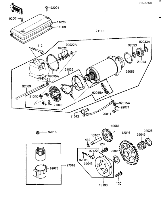 Starter motor/starter clutch