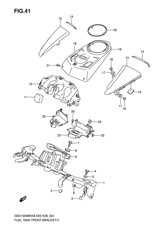 Топливный бак front bracket