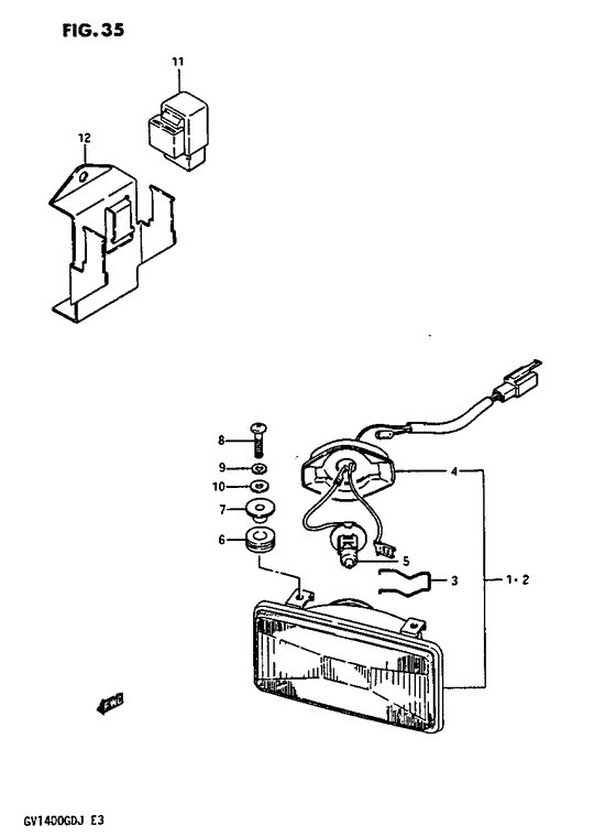 Cornering lamp gv1400gcg/gch