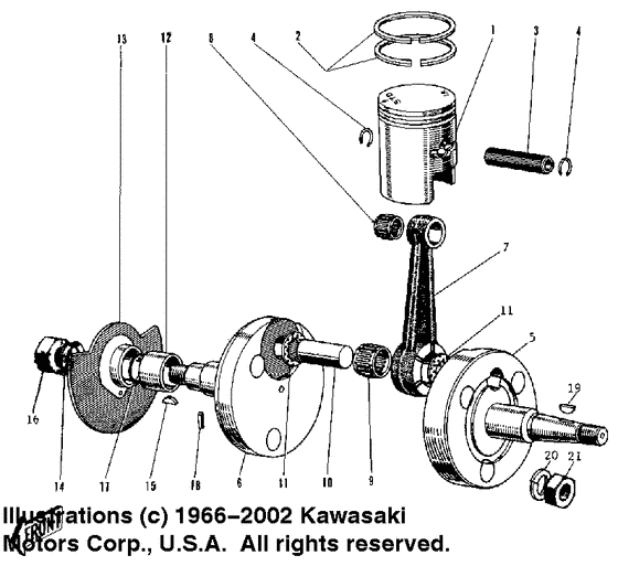 Crankshaft/piston /rotary valve