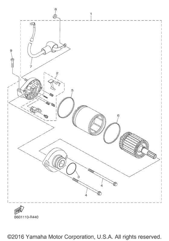 YZF-R1S Стартер