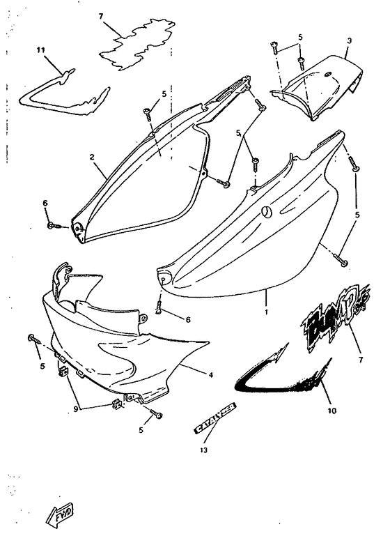 CW50RSX Боковые обтекатели