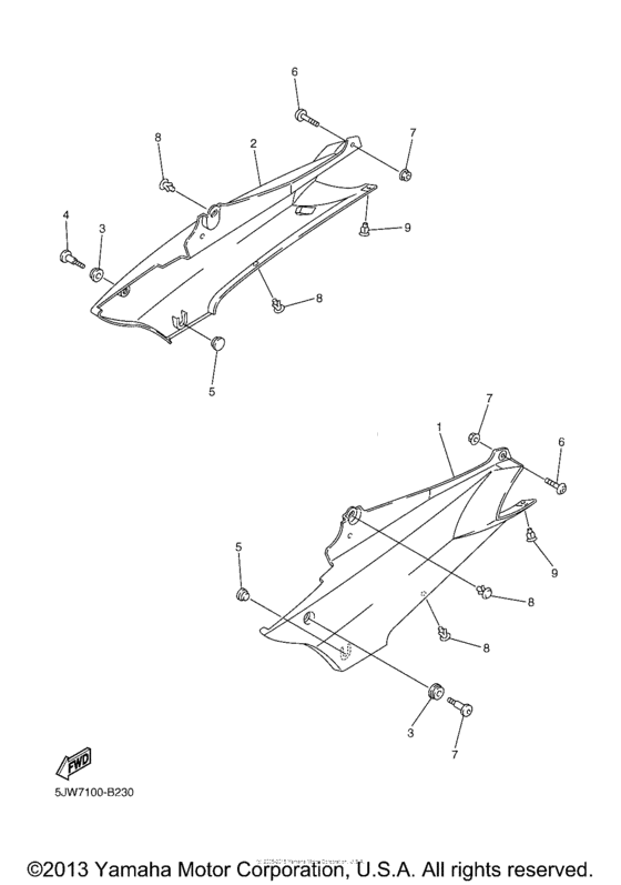 FJR1300AS Боковые обтекатели