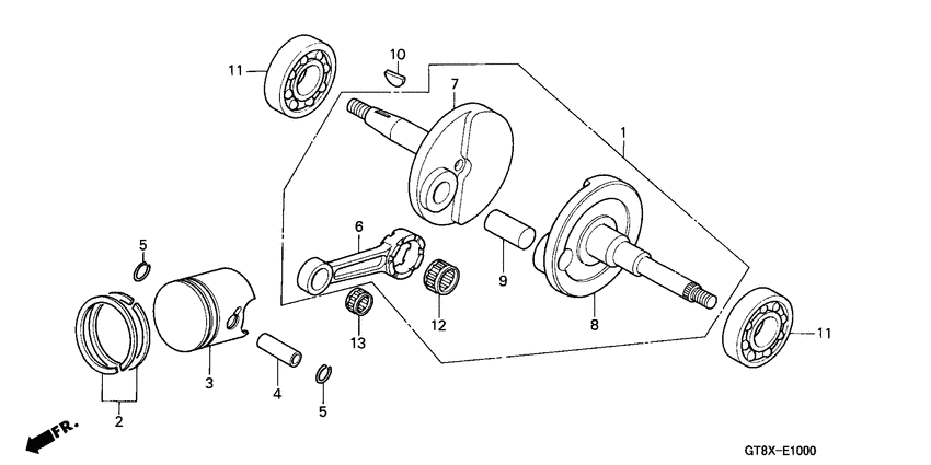 Crankshaft/piston