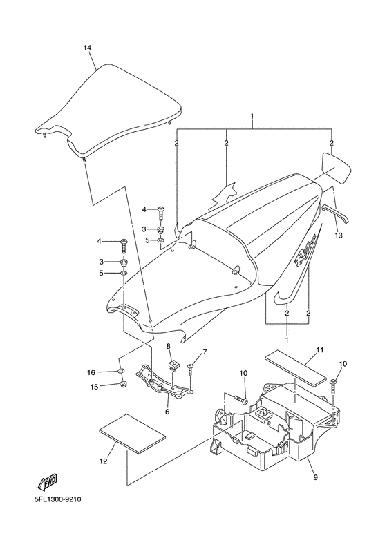 YZF-R7 Side cover. seat