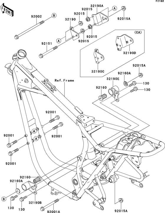 EJ650 Крепление двигателя