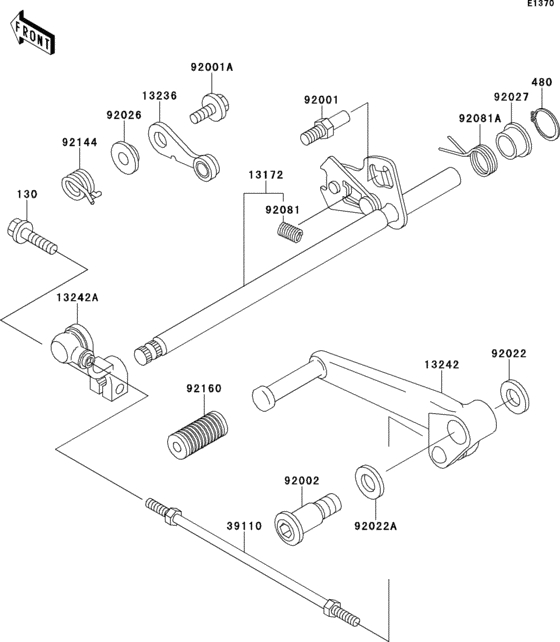 ZX500 Механизм переключения передач