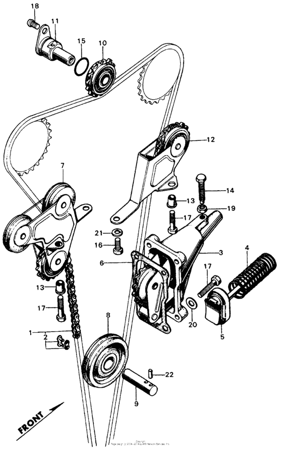Cam chain + tensioner + guideroller