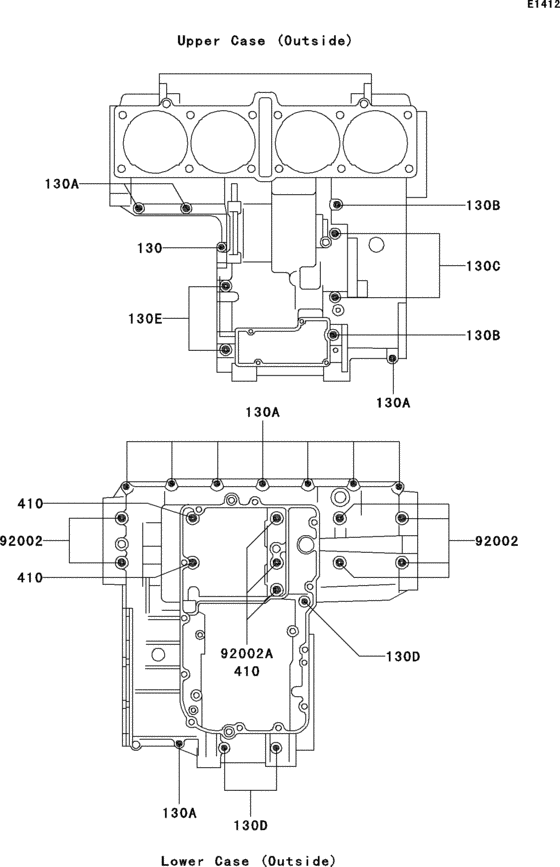 ZR1100 Болты крепления картера