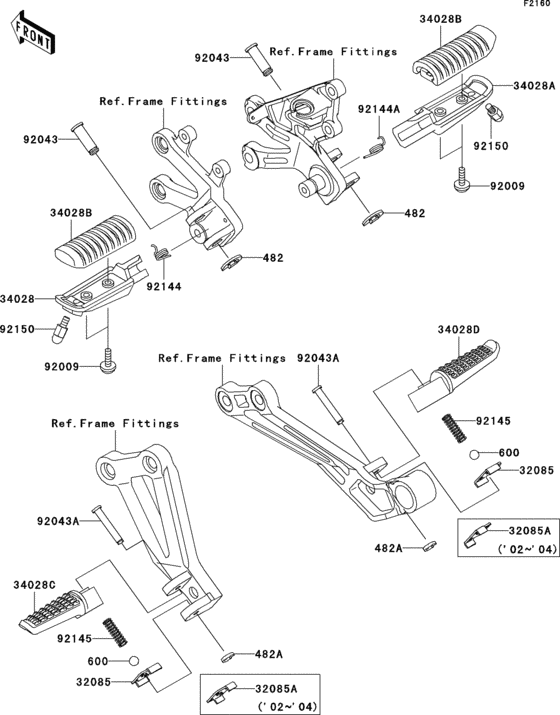 ZX1200 Подножки