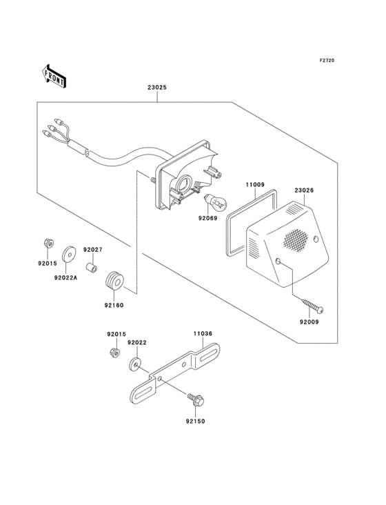 KDX125 Задний фонарь