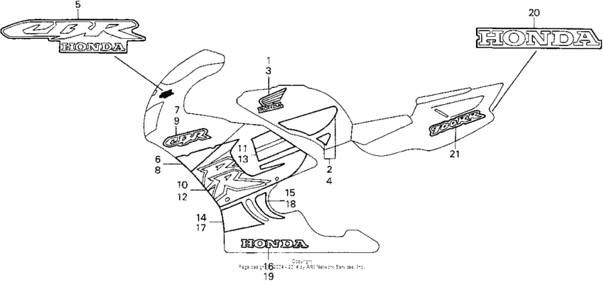 CBR900RR Stripe + mark 99