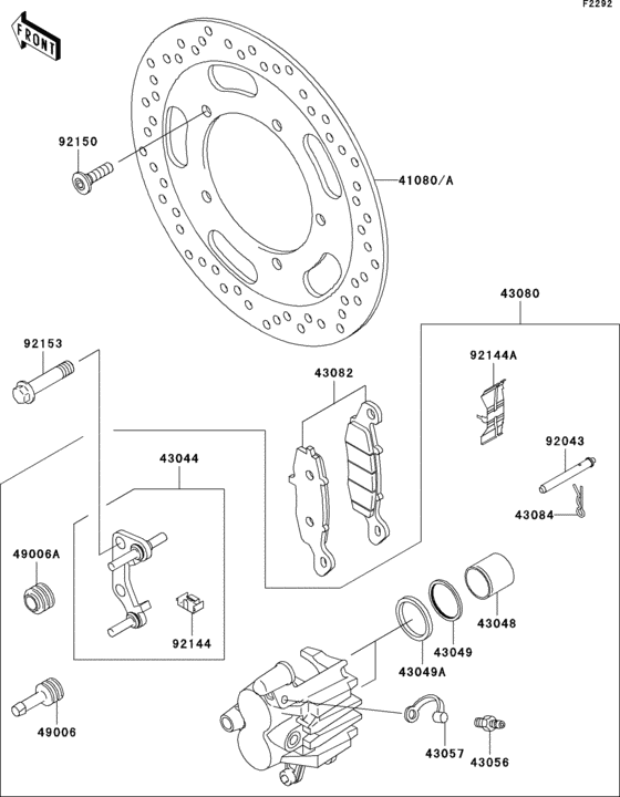 VN900 Передний тормоз