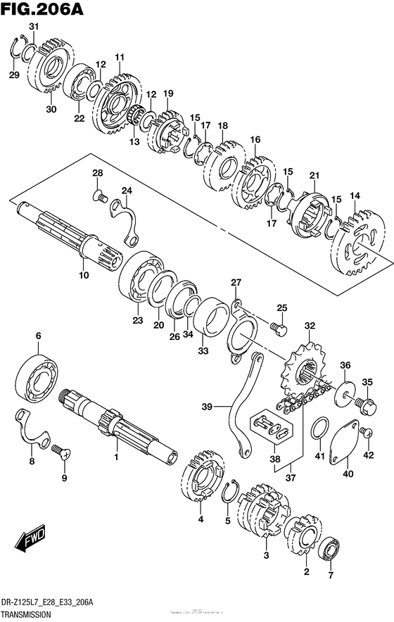 Transmission (Dr-Z125 E28)