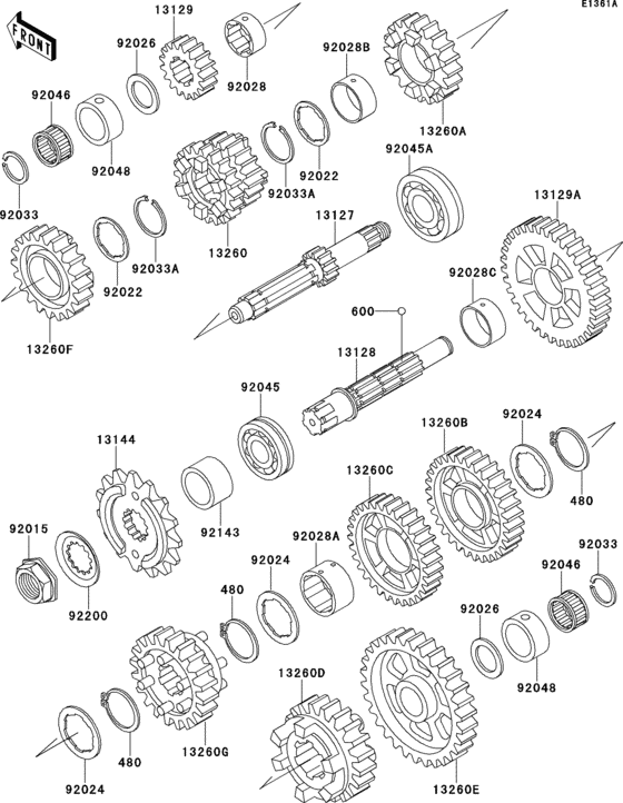 Transmission(zx500-c2/c3)