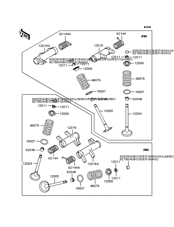 VN900 Rocker arms / valves