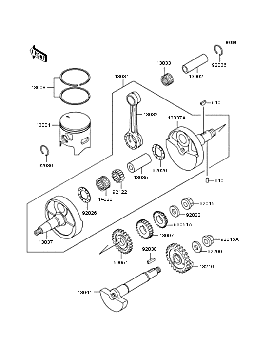 Crankshaft/piston