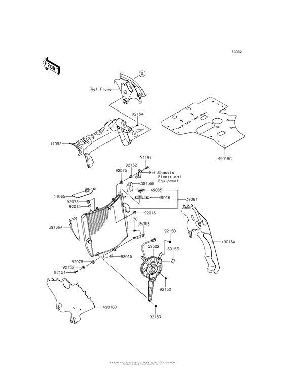 ZX1000 Радиатор