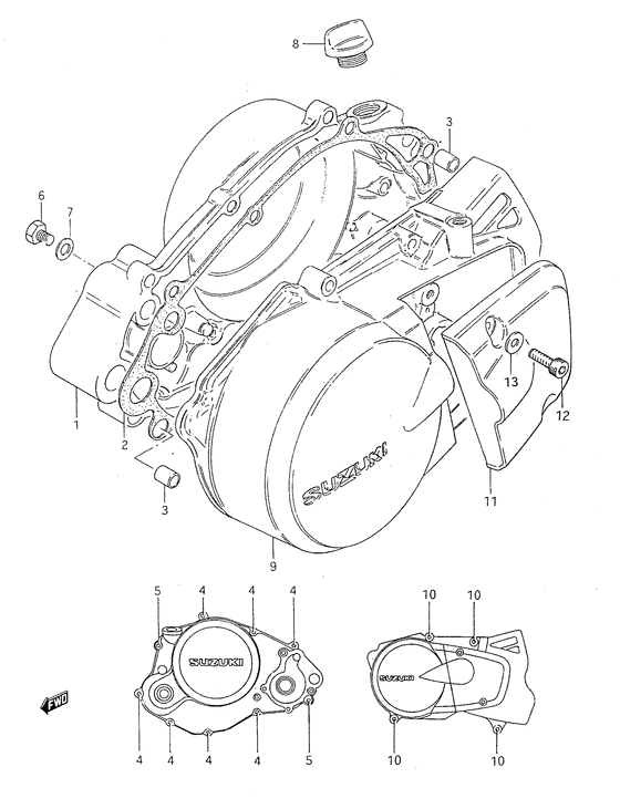 Crankcase cover ass`y  (v