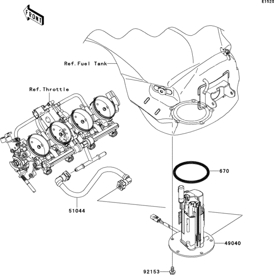 ZX600 Топливный насос