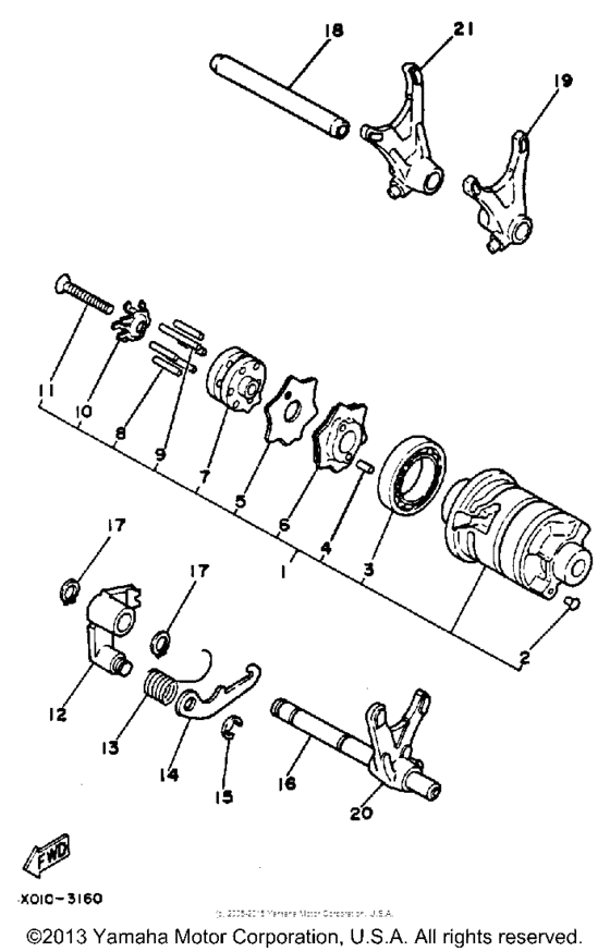 Shift cam - fork