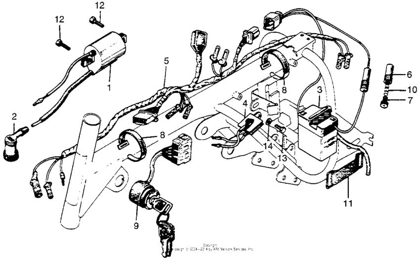 Wire harness + battery