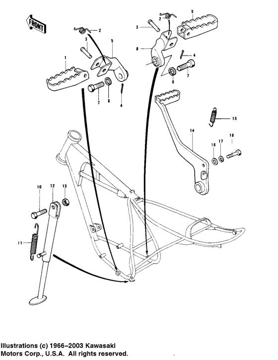 Footrests/stand/brake pedal
