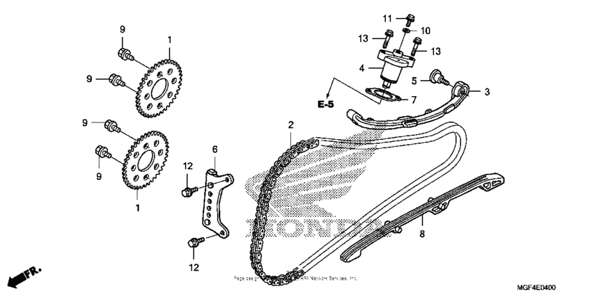 Cam chain + tensioner