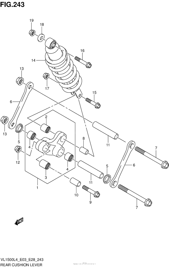 VL1500B Rear Cushion Lever (Vl1500L4 E33)