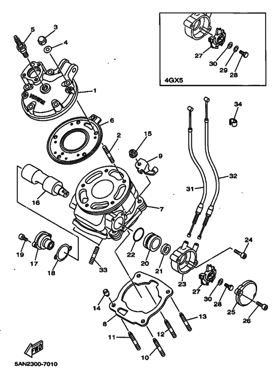 TDR125 Цилиндр