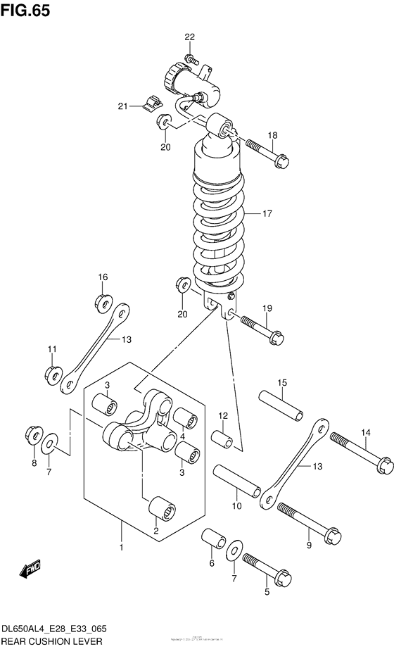 Rear Cushion Lever (Dl650Al4 E28)