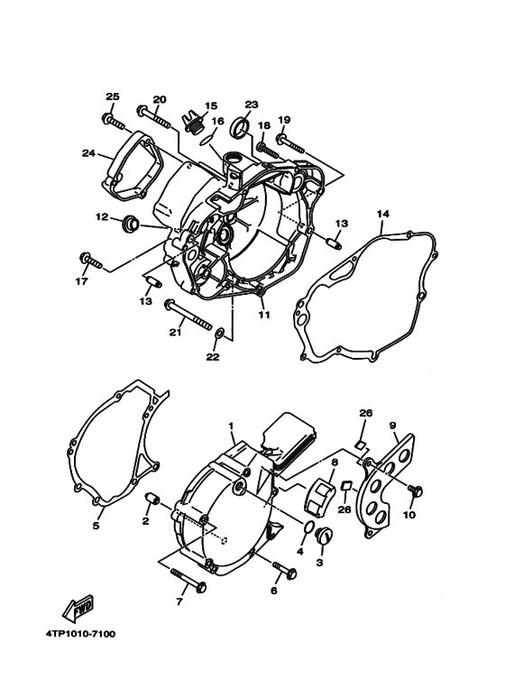 Crankcase cover ass`y  (v