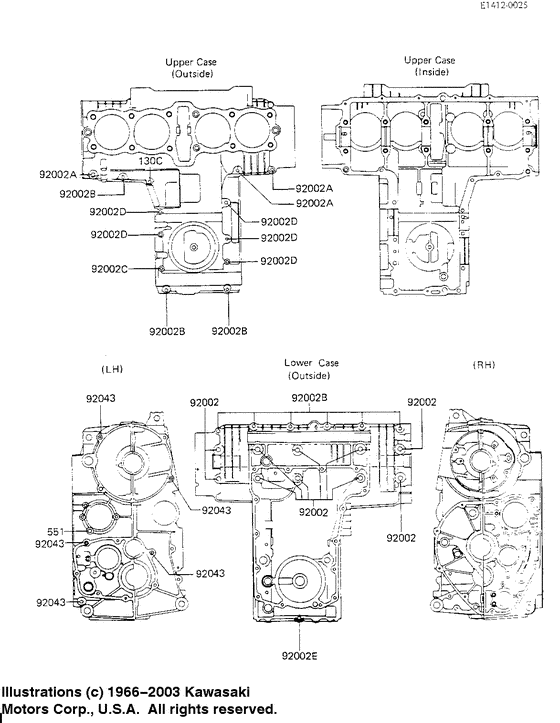 Crankcase bolt & stud pattern