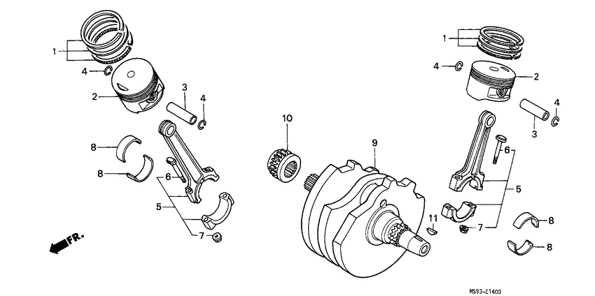 Crankshaft/piston