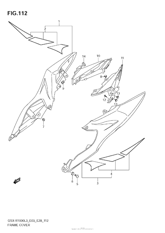GSX-R1000Z Frame Cover (Gsx-R1000L3 E28)